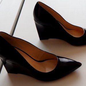 Pointed Patent Nine West Wedge Heels, Size 7.5